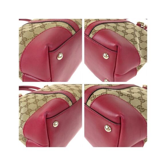 Pre Loved Gucci  GG Supreme Canvas Tote Bag BeigeRed - Picture 3 of 8